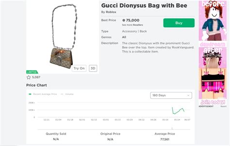 limited gucci bag roblox|Gucci Roblox bag value.